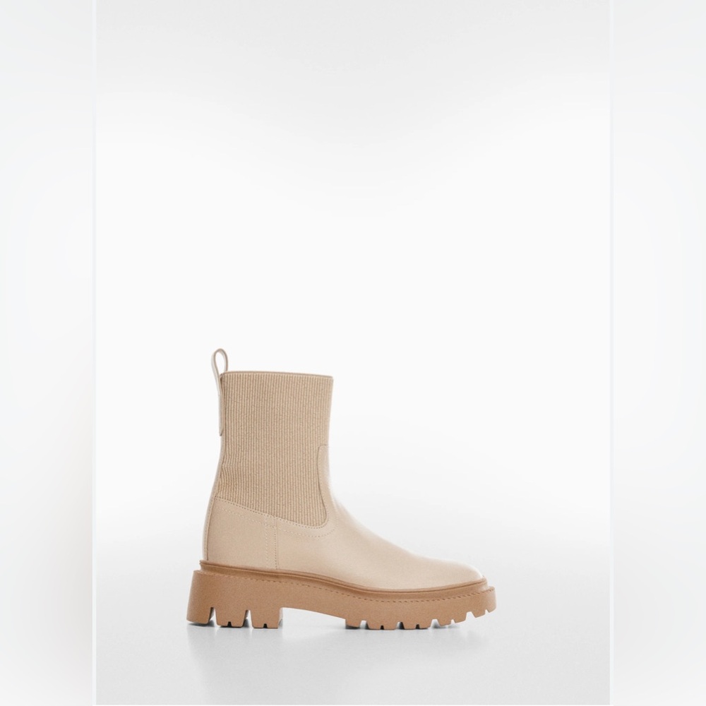Mango Cream Ankle Boots